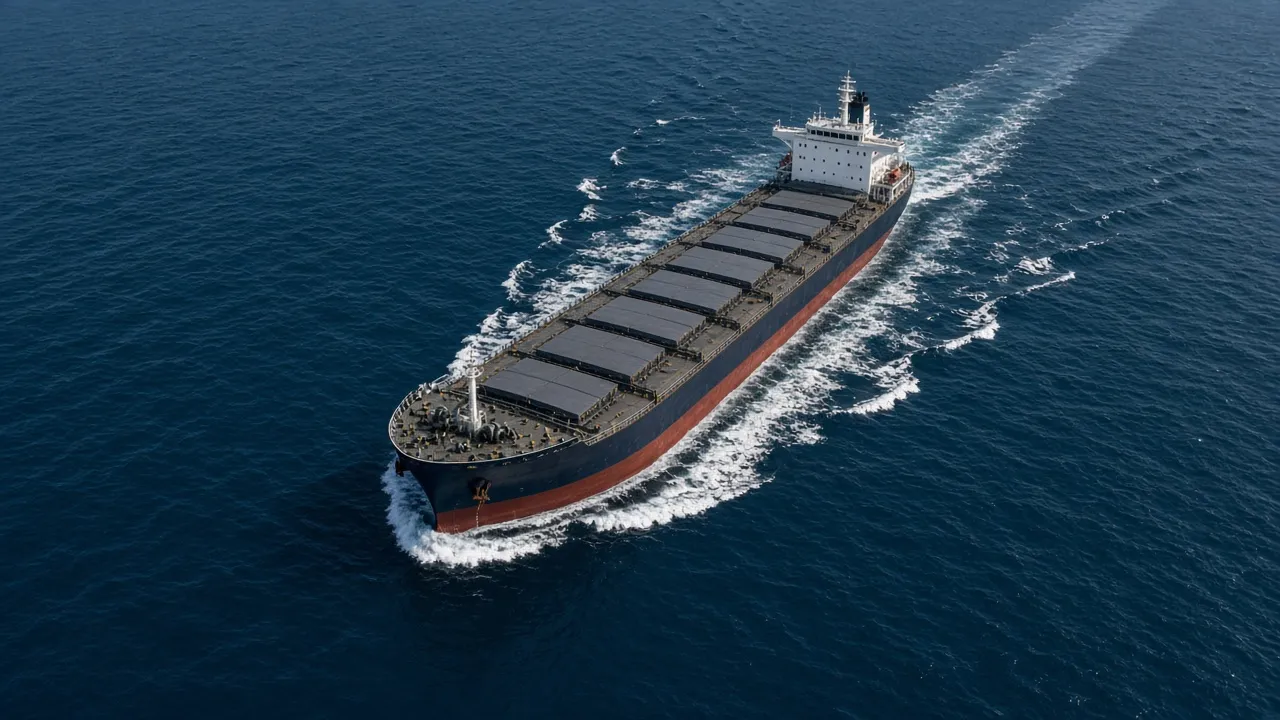 Bulk carrier at sea
